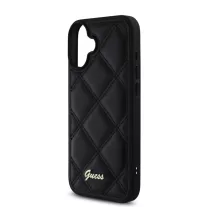 Guess Leather Quilted - iPhone 16 Plus tok - Fekete