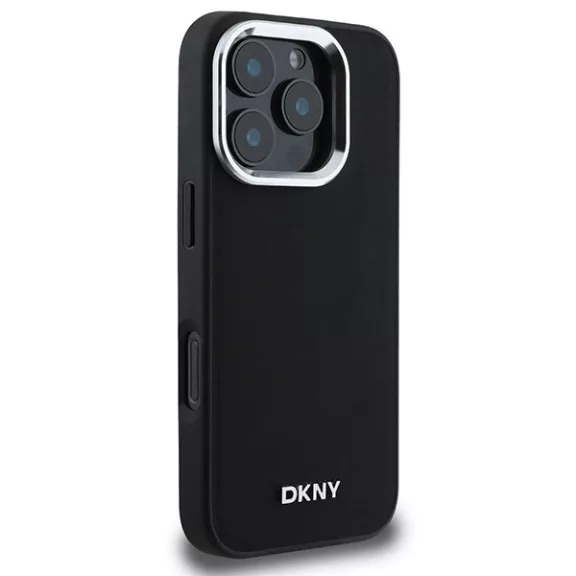 DKNY plain silver logo MagSafe - iPhone 16 Pro Max tok - fekete