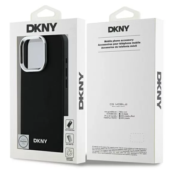 DKNY plain silver logo MagSafe - iPhone 16 Pro Max tok - fekete