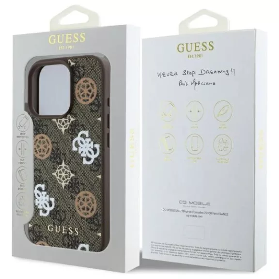 Guess 4G peony MagSafe - iPhone 16 Pro Max tok - barna
