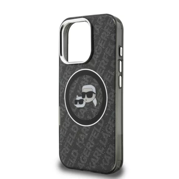 Karl Lagerfeld K&CH Heads Logo MagSafe - iPhone 16 Pro Max tok - Fekete