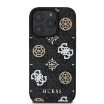 Guess 4G peony MagSafe - iPhone 16 Pro Max tok - fekete