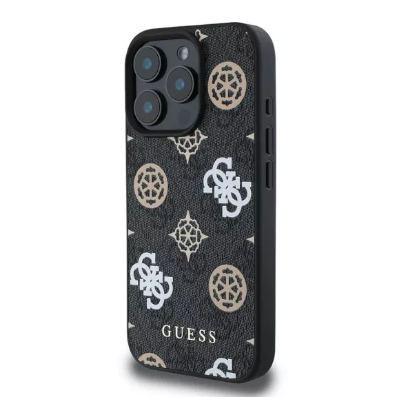 Guess 4G peony MagSafe - iPhone 16 Pro Max tok - fekete