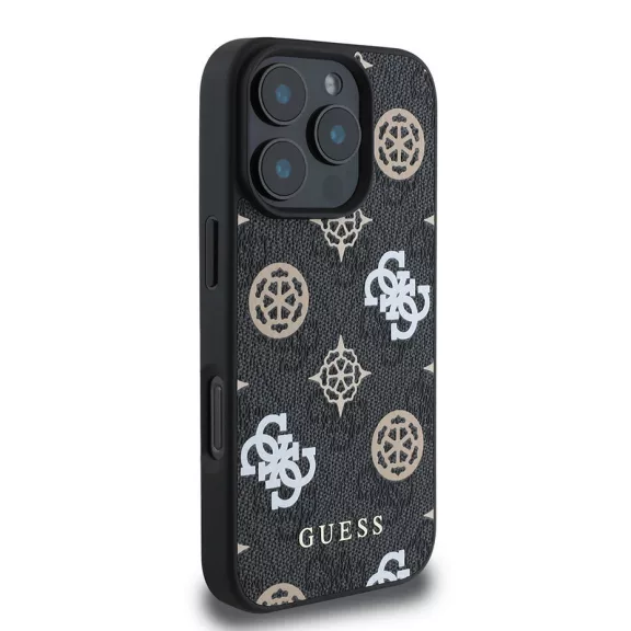 Guess 4G peony MagSafe - iPhone 16 Pro Max tok - fekete