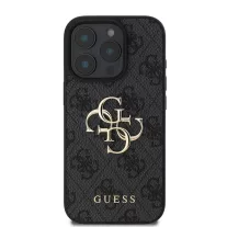 Guess 4G metal logo - iPhone 16 Pro Max tok - fekete