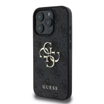 Guess 4G metal logo - iPhone 16 Pro Max tok - fekete