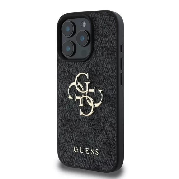 Guess 4G metal logo - iPhone 16 Pro Max tok - fekete