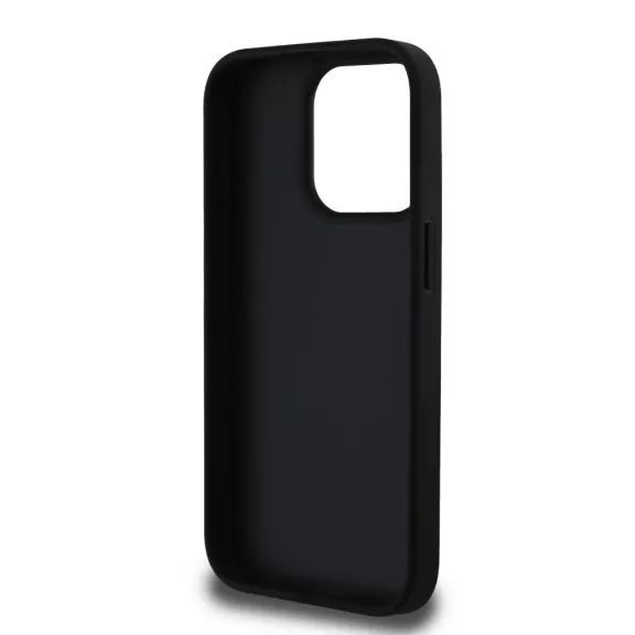 Guess grained 4G metal logo - iPhone 16 Pro Max tok - fekete