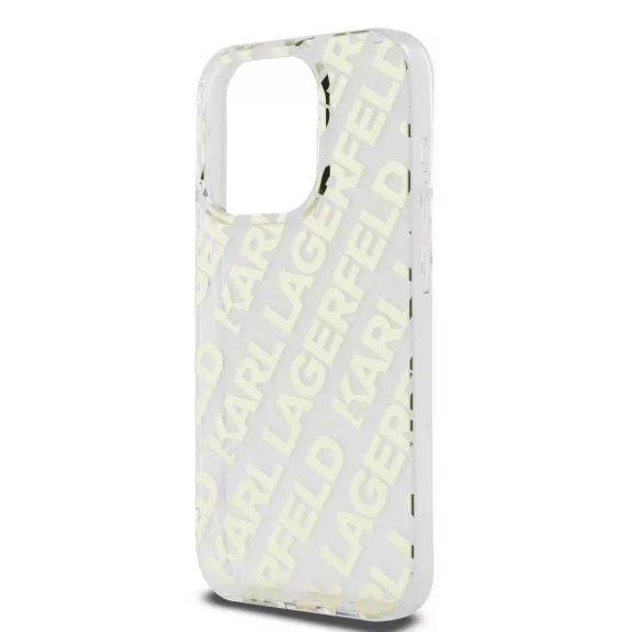 Karl Lagerfeld electroplated repeated logo - iPhone 16 Pro Max tok - arany 
