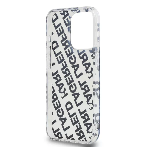 Karl Lagerfeld electroplated repeated logo - iPhone 16 Pro Max tok - arany 