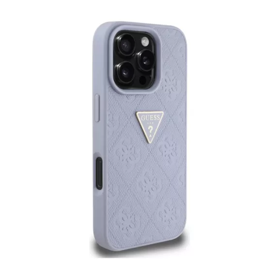 Guess Hot Stamp 4G Pattern Triangle Metal Logo - iPhone 16 Pro Max tok - Lila