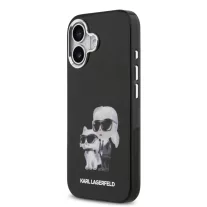   Karl Lagerfeld Aquarelle Karl and Choupette - iPhone 17 tok - Fekete