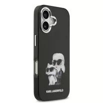   Karl Lagerfeld Aquarelle Karl and Choupette - iPhone 17 tok - Fekete