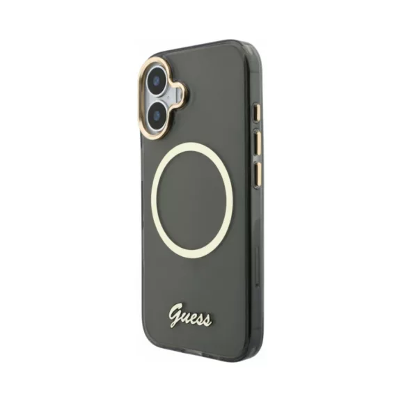 Guess Script Metal MagSafe - iPhone 17 - Fekete