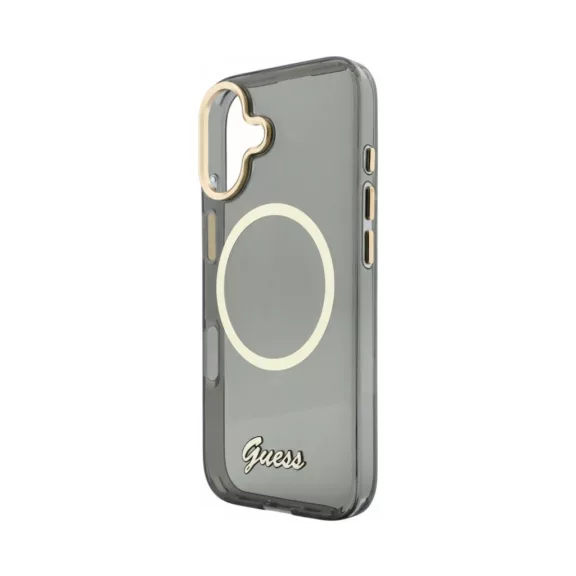 Guess Script Metal MagSafe - iPhone 17 - Fekete