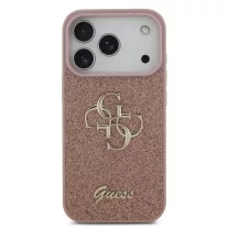   Guess Fixed Glitter 4G Metal Logo - iPhone 17 Pro tok - Rózsaszín