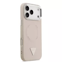   Guess Leather Triangle Logo MagSafe - iPhone 17 Pro tok - Rózsaszín