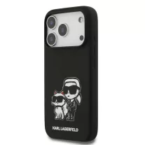   Karl Lagerfeld Liquid Silicone Sketch MagSafe - iPhone 17 Pro tok - Fekete