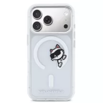   Karl Lagerfeld Choupette Peekaboo MagSafe - iPhone 17 Pro tok - Átlátszó