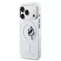   Karl Lagerfeld Choupette Peekaboo MagSafe - iPhone 17 Pro tok - Átlátszó