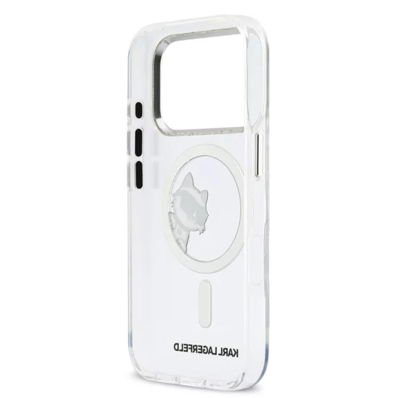 Karl Lagerfeld Choupette Peekaboo MagSafe - iPhone 17 Pro tok - Átlátszó