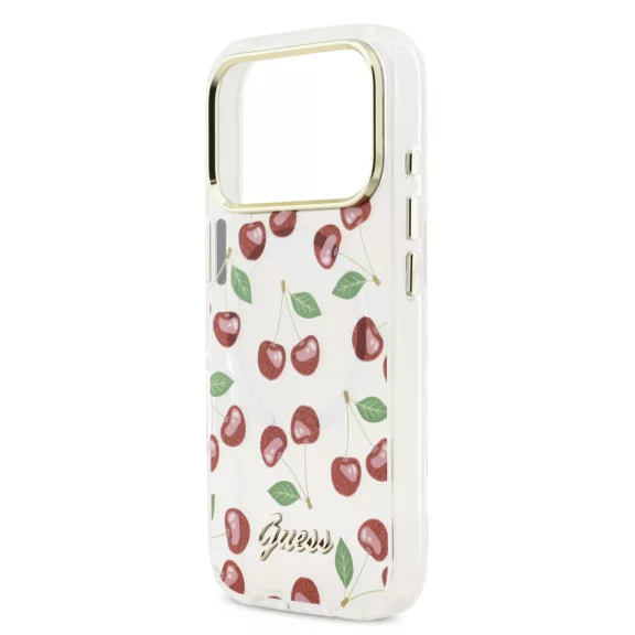 Guess Glitter Cherry MagSafe - iPhone 17 Pro tok - Mintás