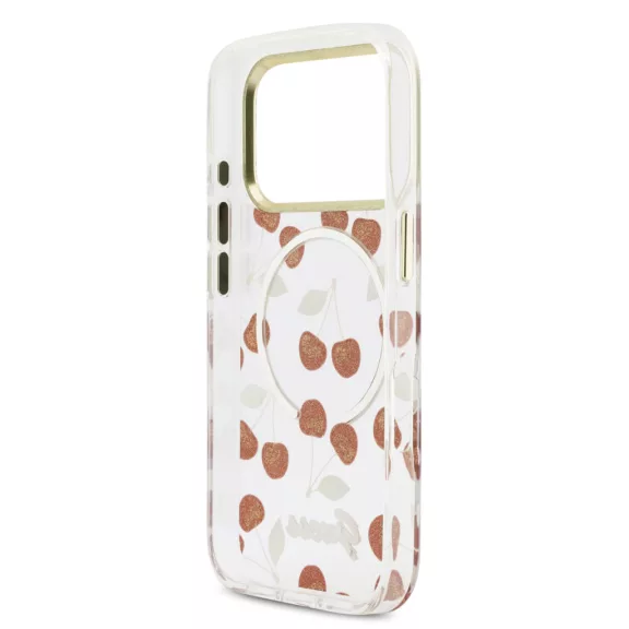 Guess Glitter Cherry MagSafe - iPhone 17 Pro tok - Mintás