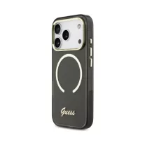Guess Script Metal MagSafe - iPhone 17 Pro tok - Fekete