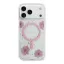 Guess Resin Flowers Glitter MagSafe - iPhone 17 Pro tok - Rózsaszín