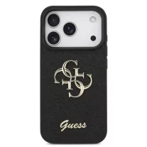   Guess Fixed Glitter 4G Metal Logo - iPhone 17 Pro Max tok - Fekete