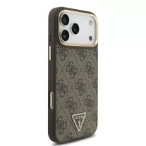   Guess 4G Strass Triangle Logo Gold Frame MagSafe - iPhone 17 Pro Max tok - Barna