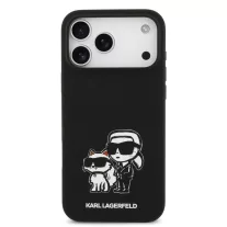   Karl Lagerfeld Liquid Silicone Sketch MagSafe - iPhone 17 Pro Max tok - Fekete