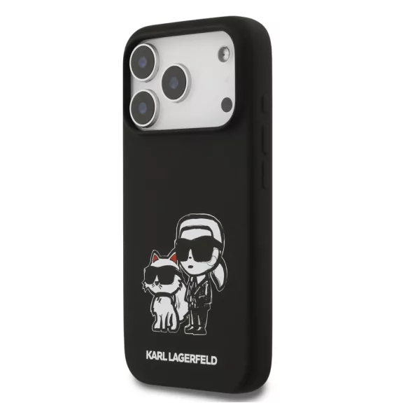 Karl Lagerfeld Liquid Silicone Sketch MagSafe - iPhone 17 Pro Max tok - Fekete