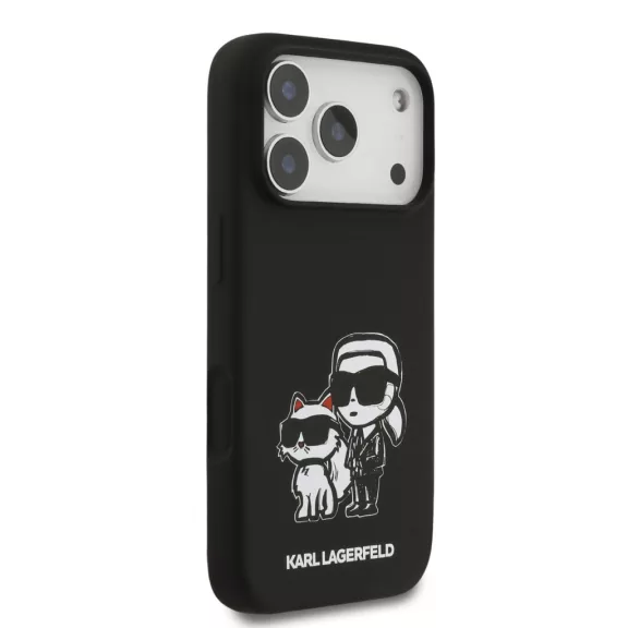 Karl Lagerfeld Liquid Silicone Sketch MagSafe - iPhone 17 Pro Max tok - Fekete