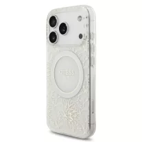   Guess Flowers Allover Strap MagSafe - iPhone 17 Pro Max  tok - Fehér