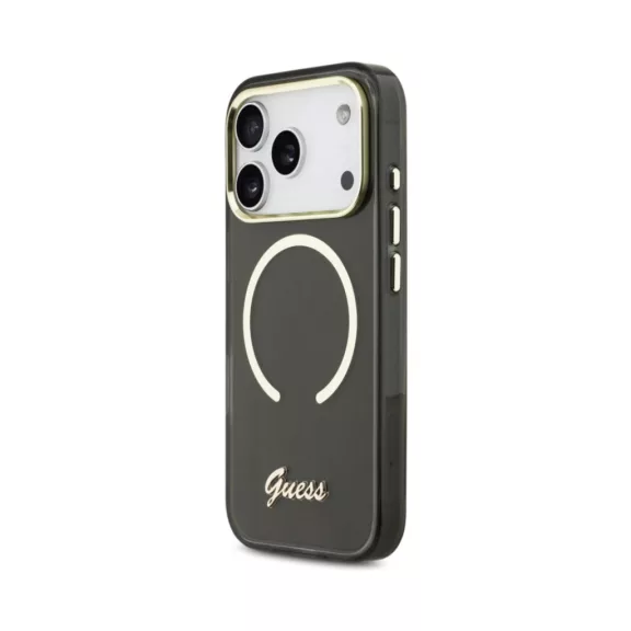 Guess Script Metal MagSafe - iPhone 17 Pro Max tok - Fekete