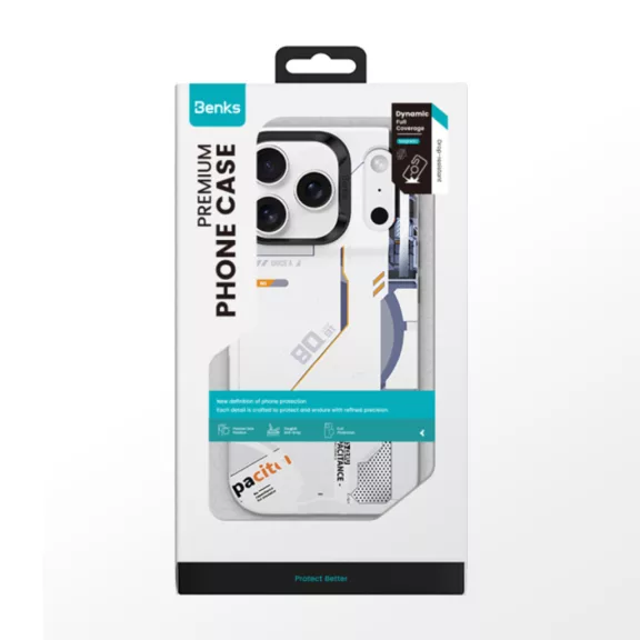 Benks Dynamic Magnetic Mecha Case iPhone 17 Pro Max tok fehér