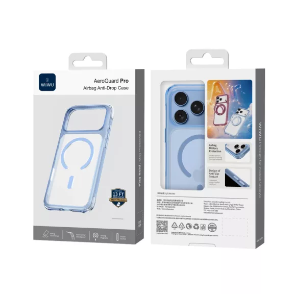 Wiwu AeroGuard Pro MagSafe tok iPhone 18 Pro Max / 17 Pro Max - Világoskék