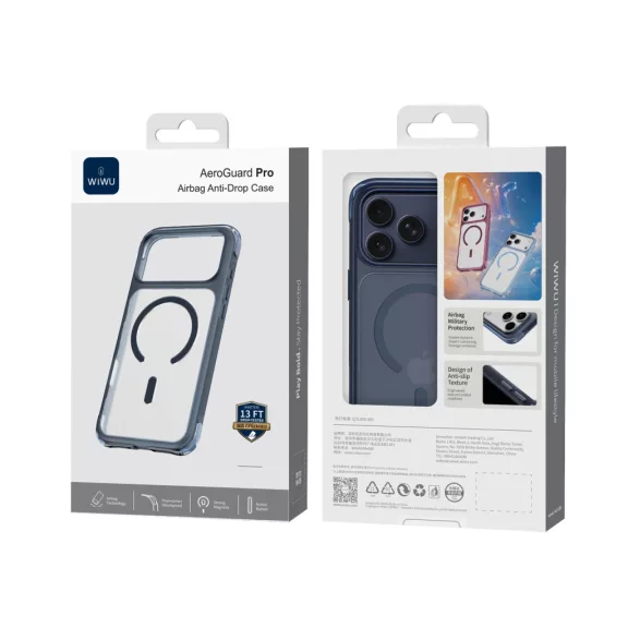 Wiwu AeroGuard Pro MagSafe tok iPhone 18 Pro Max / 17 Pro Max - Sötétkék