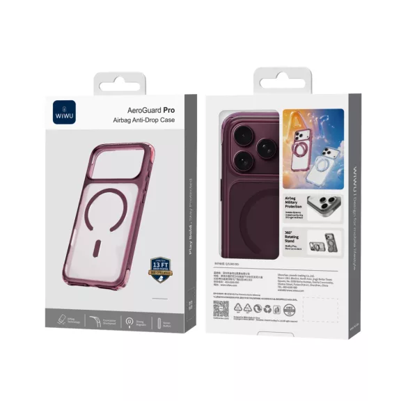 Wiwu AeroGuard Pro MagSafe tok iPhone 18 Pro Max / 17 Pro Max - Brugundi