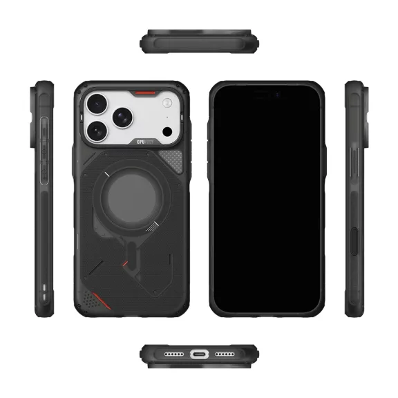 Aulumu A18 Rugged Outdoor MagSafe tok iPhone 18 Pro Max / 17 Pro Max - fekete
