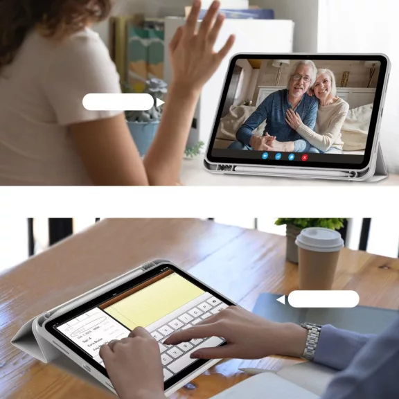 Tech-Protect Sc Pen tartóval - iPad 10.9 10/2022 tok - szürke