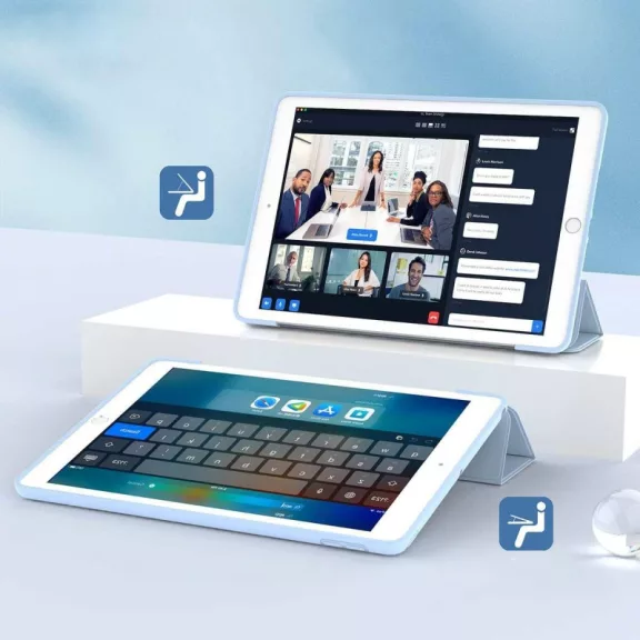 iPad Classic tok fedlappal – 7/8/9 10.2" – kék