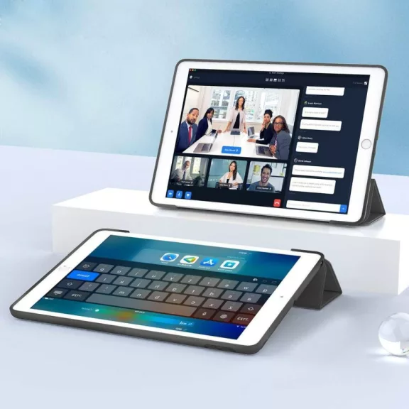 iPad Classic tok fedlappal – 7/8/9 10.2" – fekete