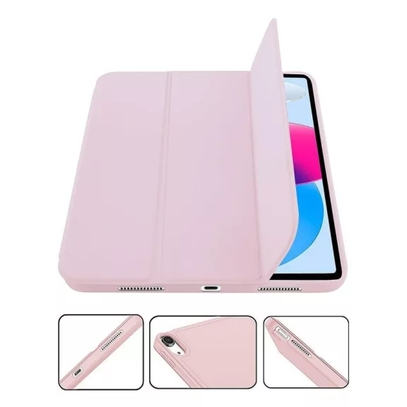  iPad Classic tok fedlappal – 10 10,9"/11" -  rózsaszín