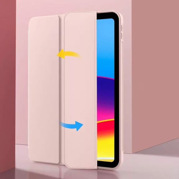  iPad Classic tok fedlappal – 10 10,9"/11" -  rózsaszín