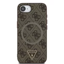   Guess 4G Strass Triangle Metal Logo - iPhone 16e / 17e tok - Barna