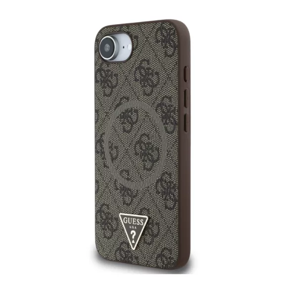 Guess 4G Strass Triangle Metal Logo - iPhone 16e / 17e tok - Barna