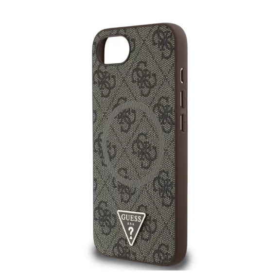 Guess 4G Strass Triangle Metal Logo - iPhone 16e / 17e tok - Barna