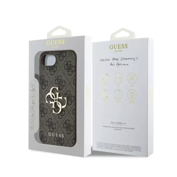 Guess 4G Metal Logo - iPhone 16e / 17e tok - Barna